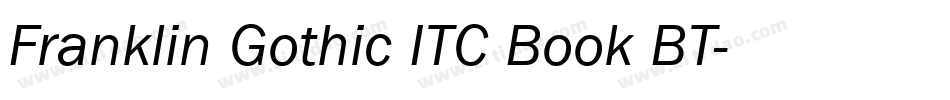 Franklin Gothic ITC Book BT字体转换